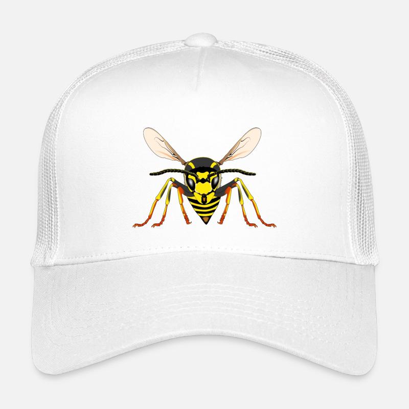 Wespe von vorne - Kinder Trucker-Cap - Weiß