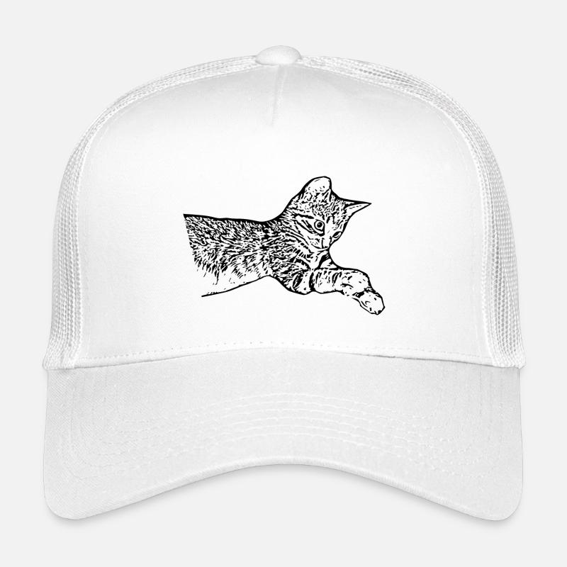 Katze schwarz Katzenbaby Kätzchen - Kinder Trucker-Cap - Weiß