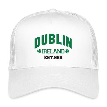 Dublin - Irlande - Casquette trucker enfant - blanc - Devant