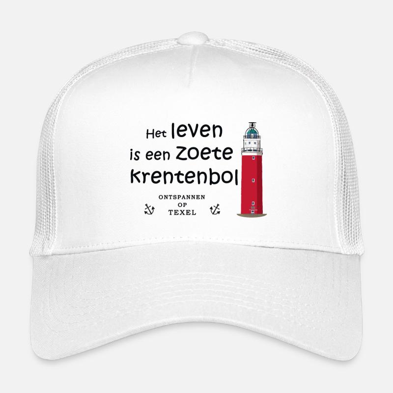 Texel, Niederlande, Spruch auf niederländisch - Kinder Trucker-Cap - Weiß