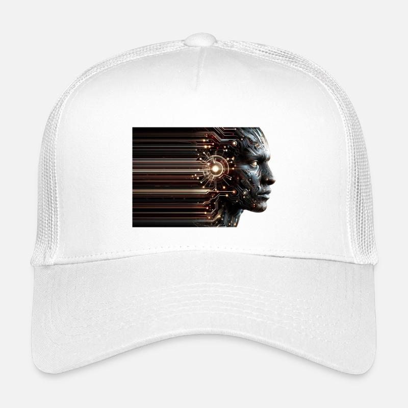 Digital Ghost Cyborg Design Kids’ Trucker Cap