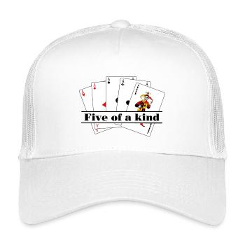 Fünffaches Textbanner - Kinder Trucker-Cap - Weiß - Vorne