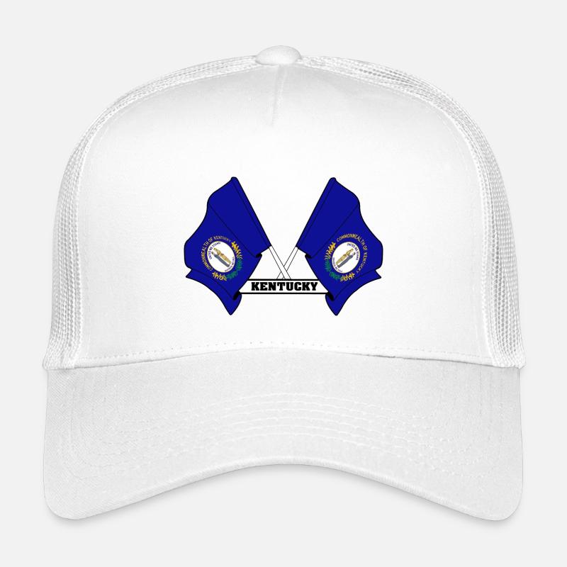 Two flags text KENTUCKY Kids’ Trucker Cap