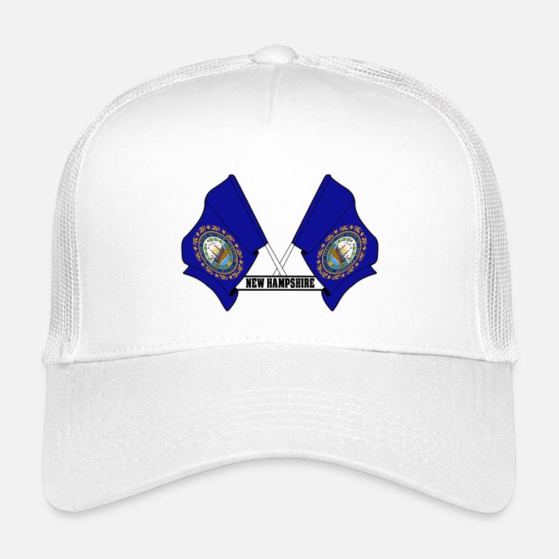 Zwei Flaggen mit dem Text NEW HAMPSHIRE Kinder Trucker-Cap