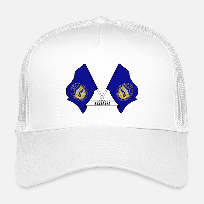 wee flags text NEBRASKA Kids’ Trucker Cap