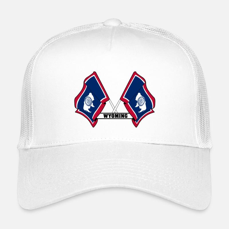 Texte à deux drapeaux WYOMING Casquette trucker enfant