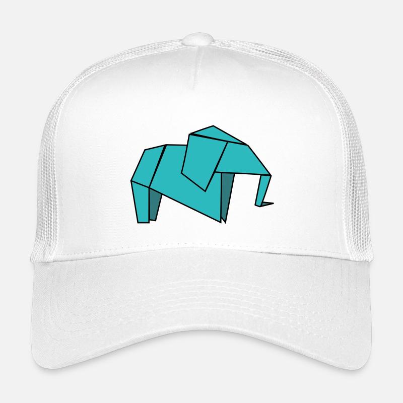 Origami Elephant - Kinder Trucker-Cap - Weiß