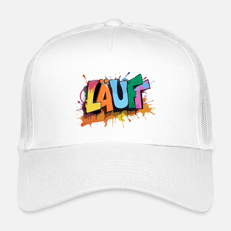 Läuft Statement Läufer Graffiti Lustige Sprüche Kinder Trucker-Cap