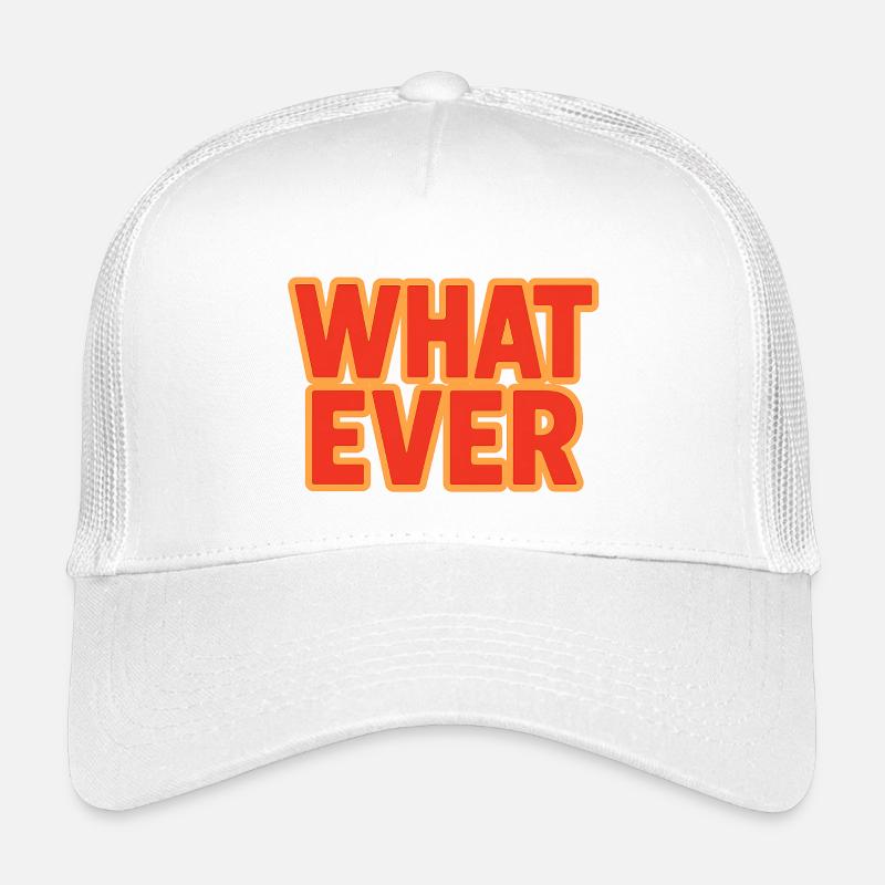 What Ever (Retro 70s Vibrant Gradient Text) Kids’ Trucker Cap