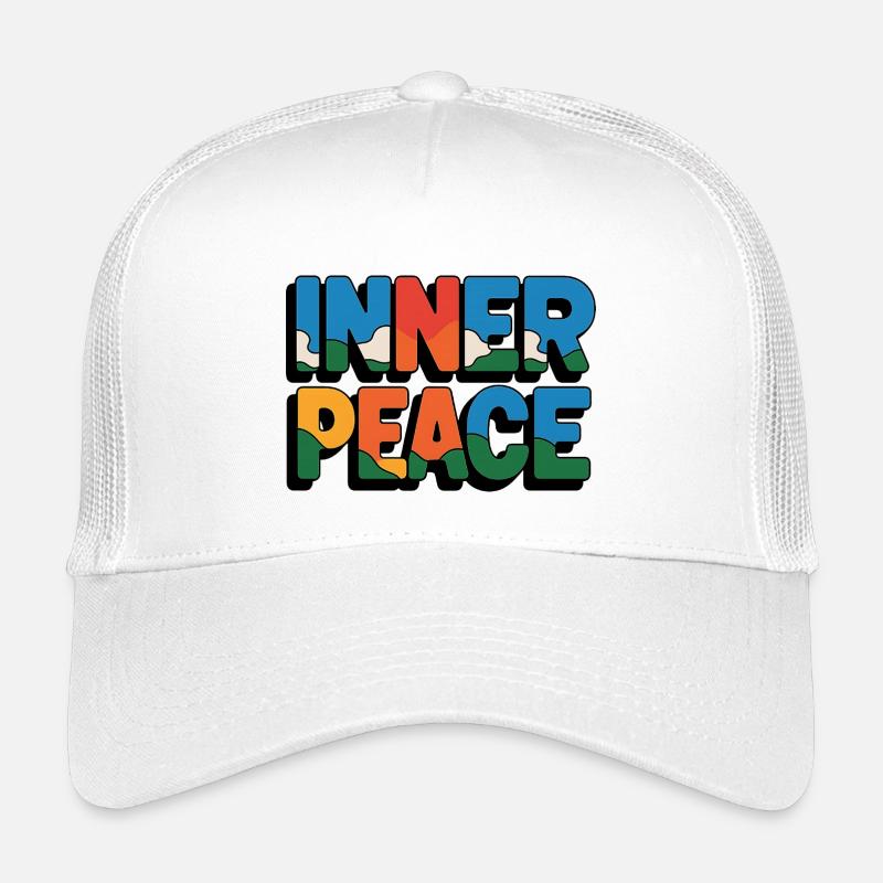 Inner Peace Regenbogen-Buchstaben - Kinder Trucker-Cap - Weiß
