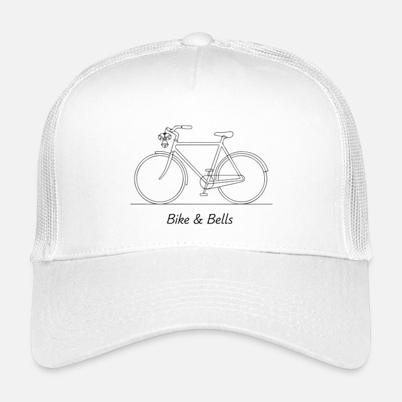Fahrrad und Glocken Strichzeichnungen - Kinder Trucker-Cap - Weiß