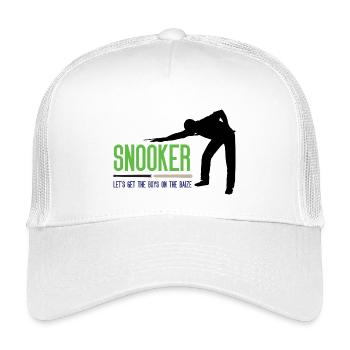 Snooker - Let's get the.boys on the baize - Kids’ Trucker Cap - white - Front