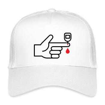 Blutzuckermessung, Blutzucker, Diabetes, Bluttest - Kinder Trucker-Cap - Weiß - Vorne