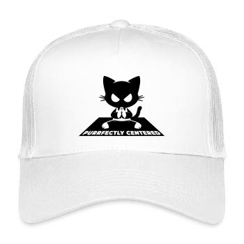 Yoga pour chats parfaitement centré - Casquette trucker enfant - blanc - Devant
