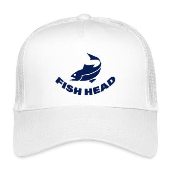 fish head - Kids’ Trucker Cap - white - Front