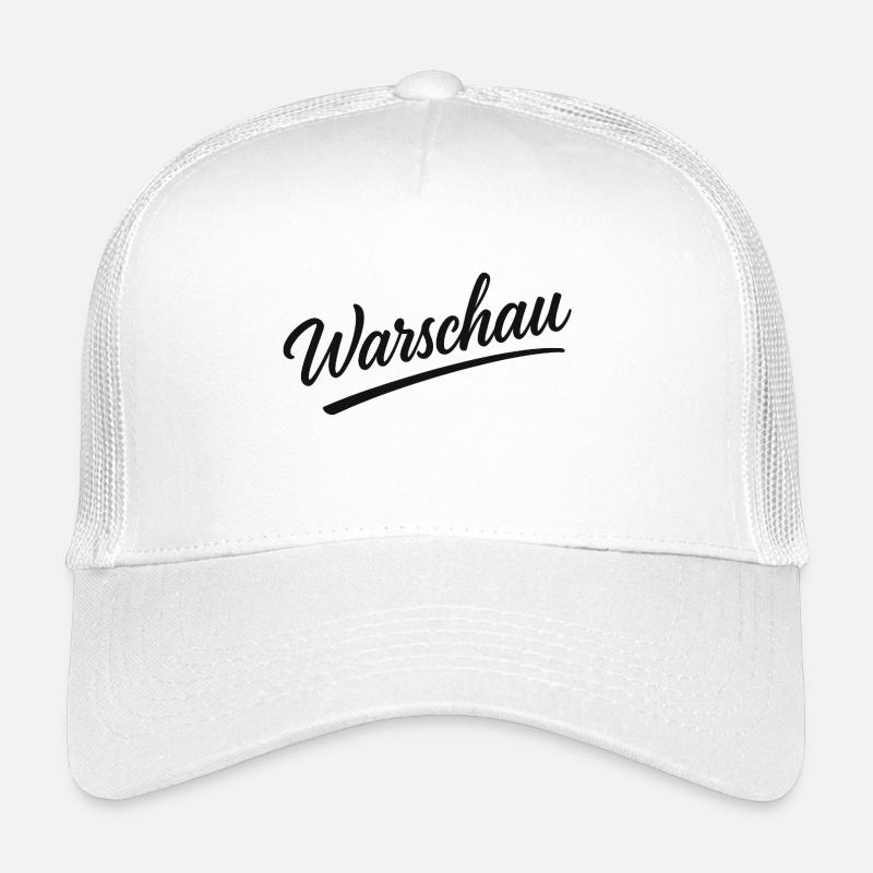 Warsaw lettering in italics Kids’ Trucker Cap