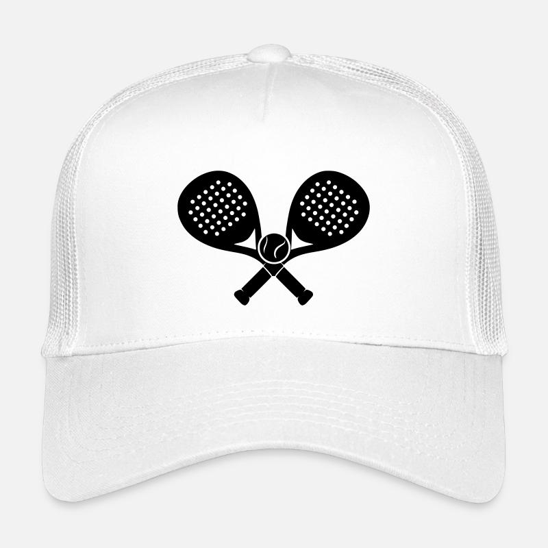 Padel_raquette_croises - Kinder Trucker-Cap - Weiß