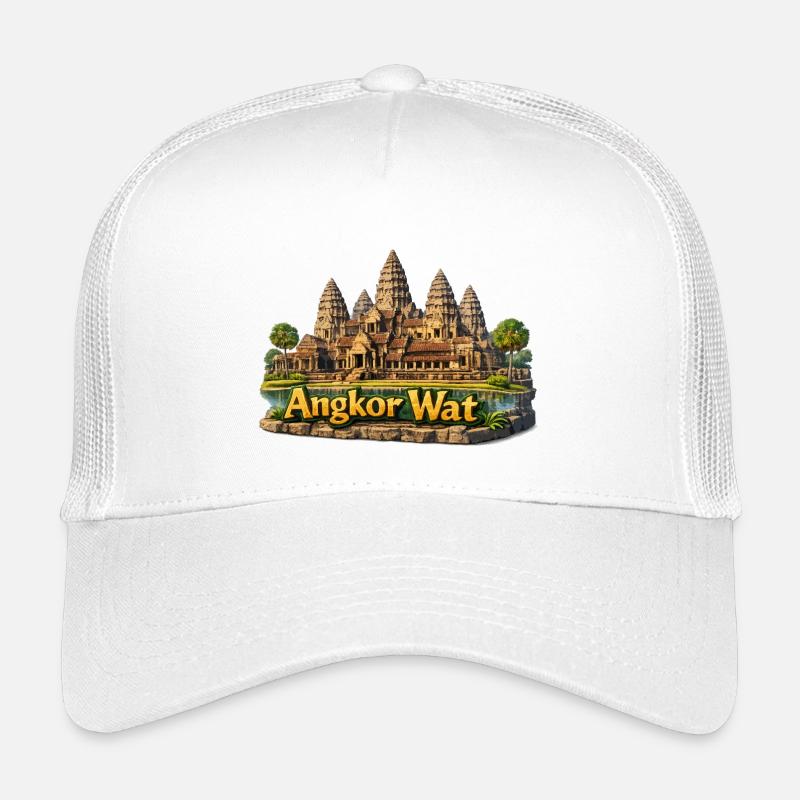 Angkor Wat: Temple complex in sand colors Kids’ Trucker Cap