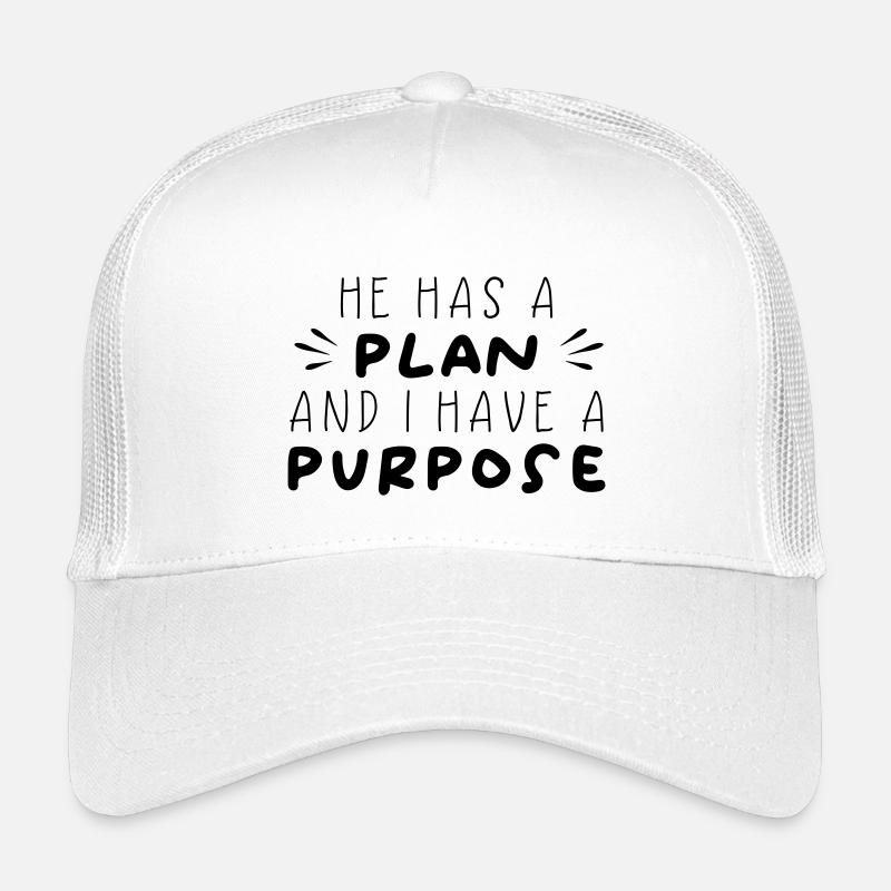 Plan & Purpose - Kids’ Trucker Cap - white