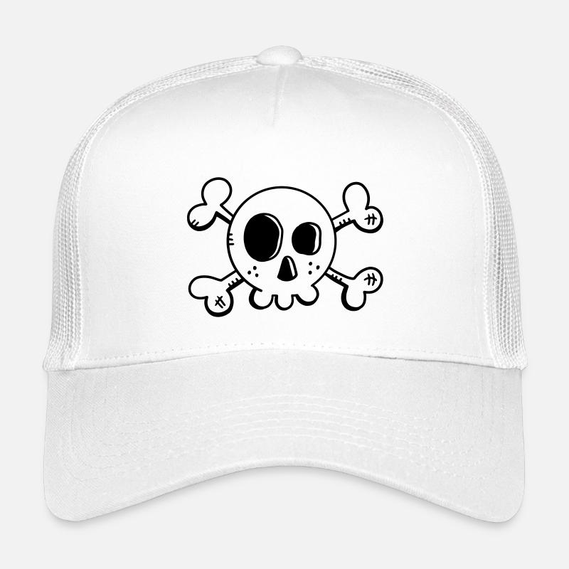 Bande dessinée crâne - crâne - Pirate - Skull Casquette trucker enfant
