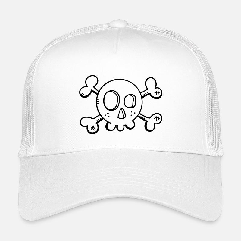 Lustiger Totenschädel - Totenkopf - Skull - Pirat Kinder Trucker-Cap