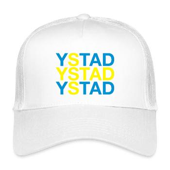 YSTAD - Suède - Drapeau suédois - Casquette trucker enfant - blanc - Devant