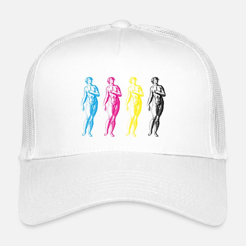 CMYK Statuen - Kinder Trucker-Cap - Weiß
