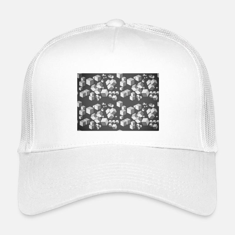 Deco pattern grey-white Kids’ Trucker Cap