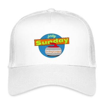Sunday Funday Curling League Design - Kinder Trucker-Cap - Weiß - Vorne