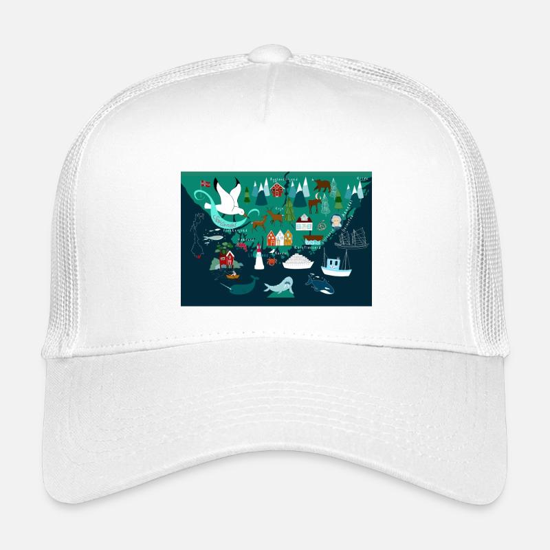 Südnorwegen Souvenir  - Kinder Trucker-Cap - Weiß