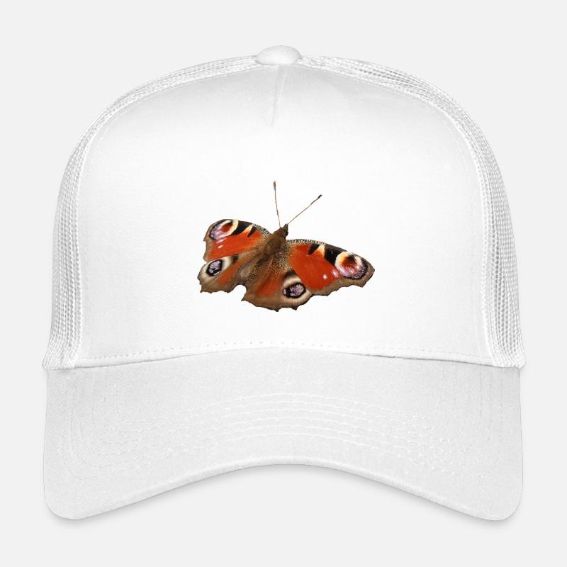 Roter Augenfleck Schmetterling - Kinder Trucker-Cap - Weiß