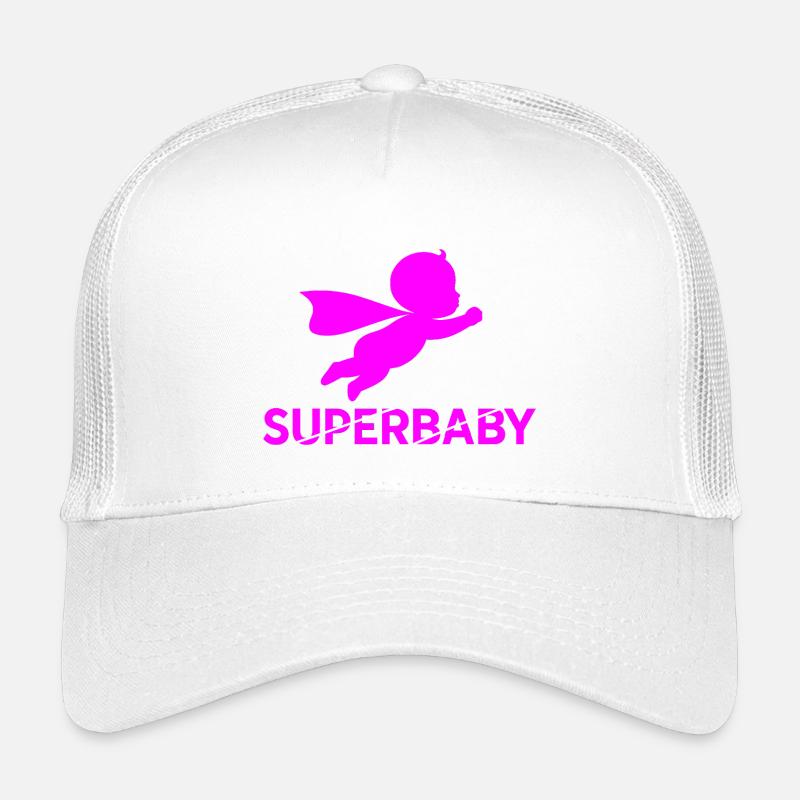 Silhouette de bébé volant rose Casquette trucker enfant