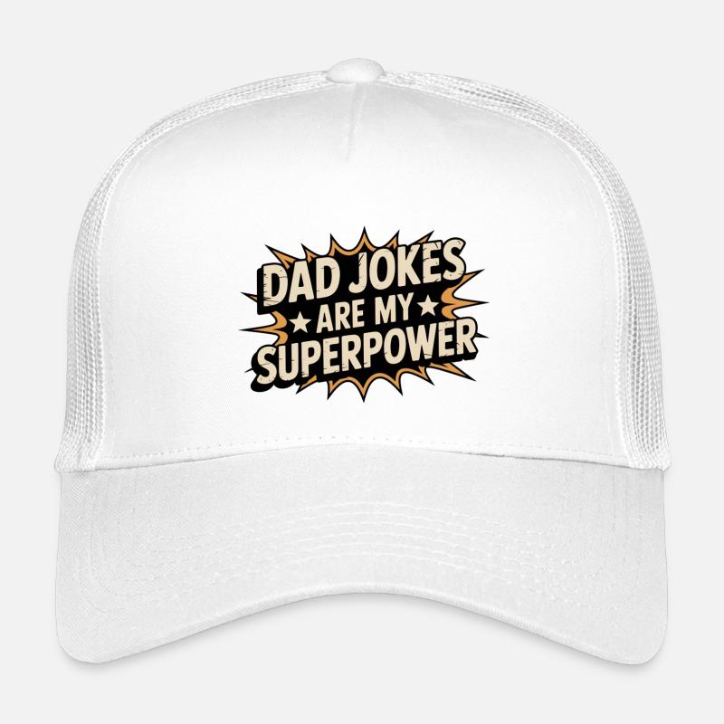Vaterwitze sind meine Superkraft - Kinder Trucker-Cap - Weiß