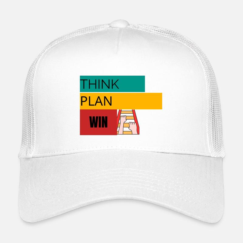 THINK · PLAN · WIN – Motivational T-Shirt Kids’ Trucker Cap