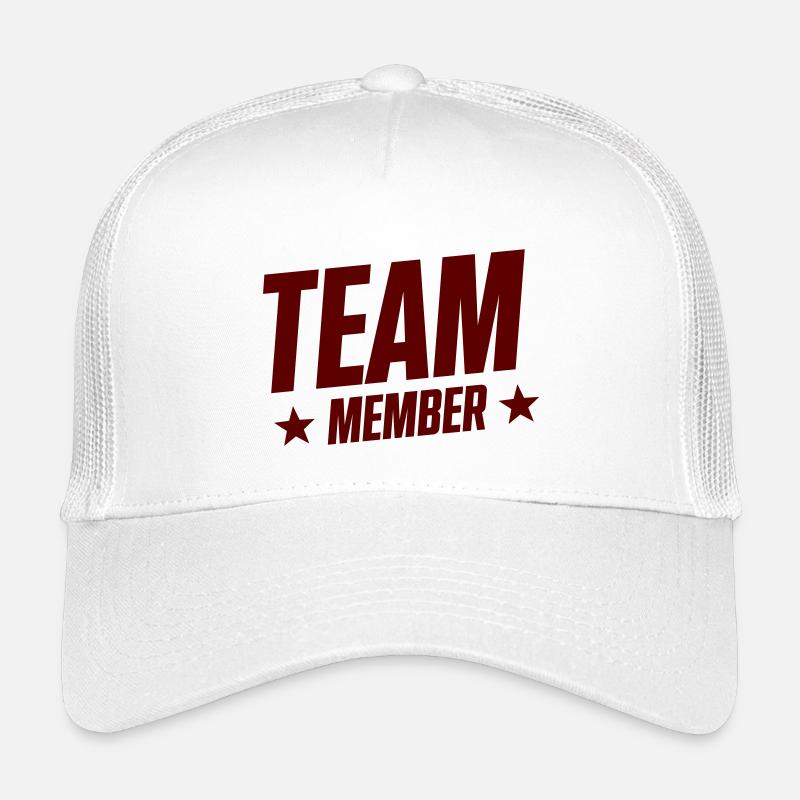 Team Member Emblem mit Sternen - Kinder Trucker-Cap - Weiß