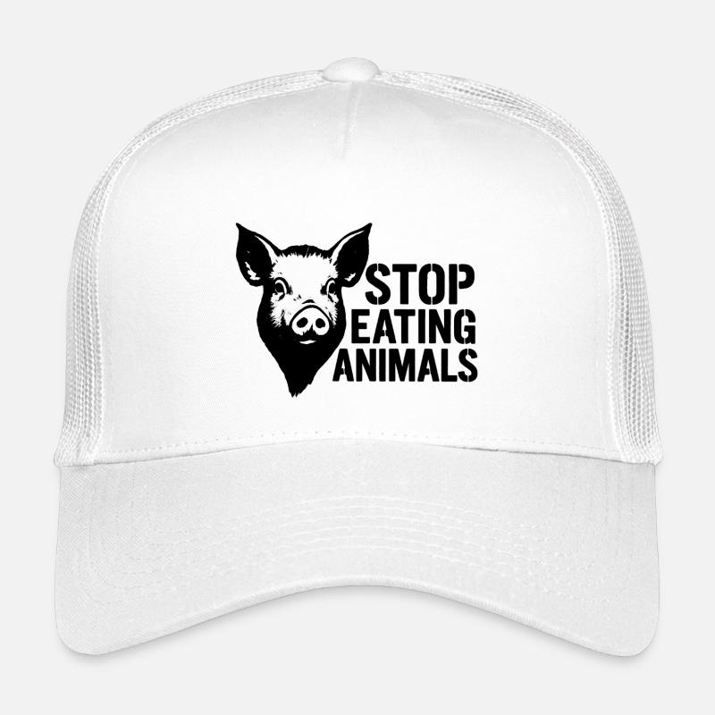 Pig's Head Protest Stops Animal Eating Kids’ Trucker Cap