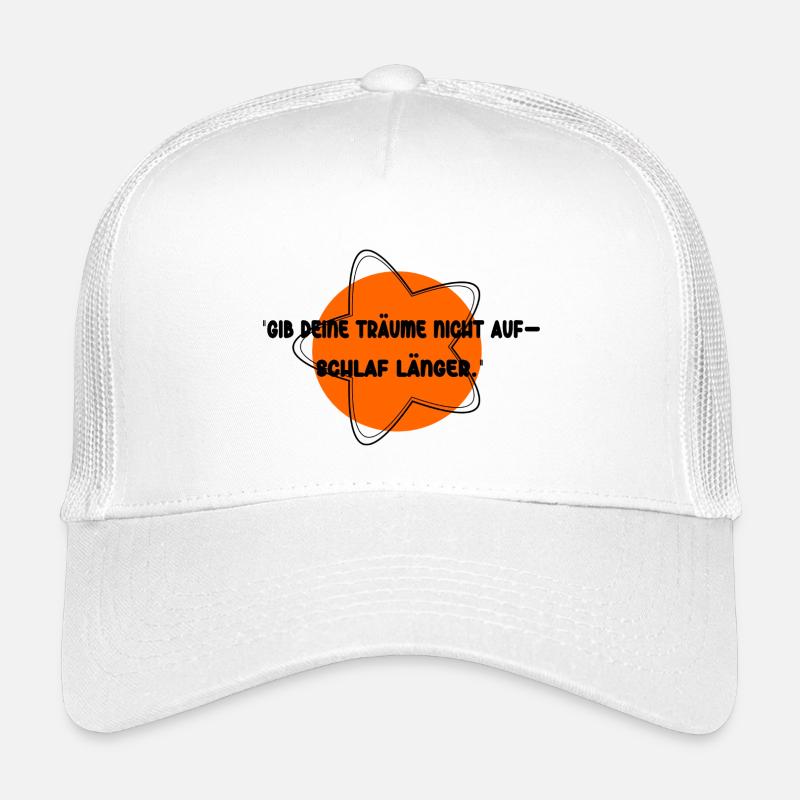 Schlaf länger, Träume frei - Kinder Trucker-Cap - Weiß