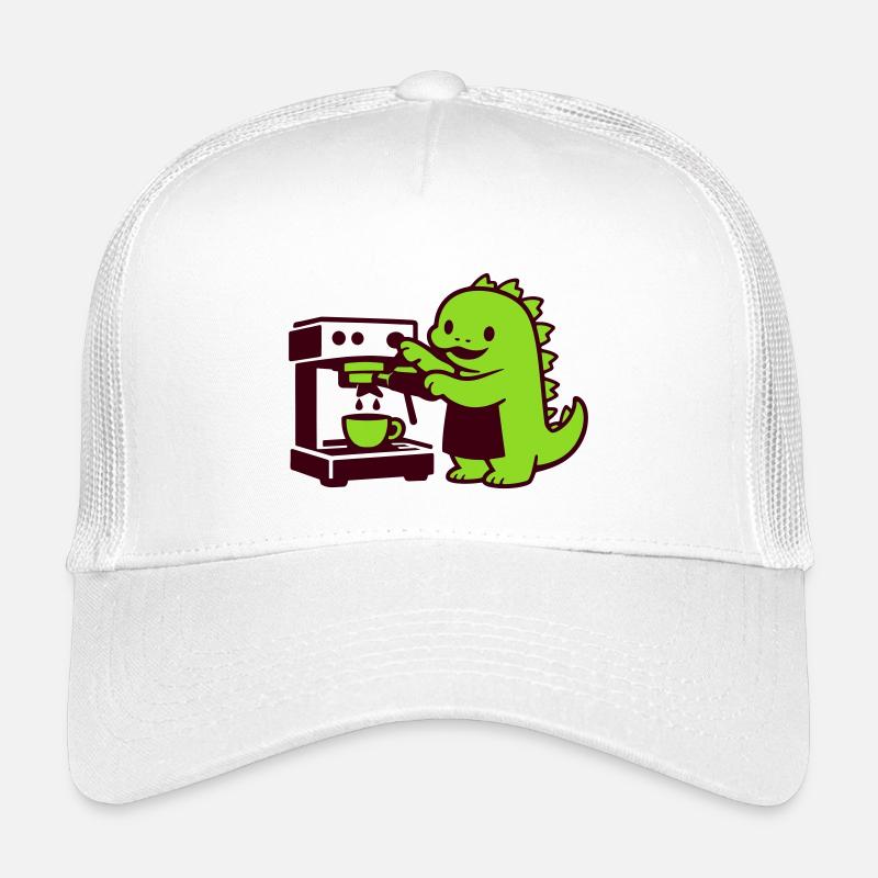 Cute Coffee Dragon - Kids’ Trucker Cap - white