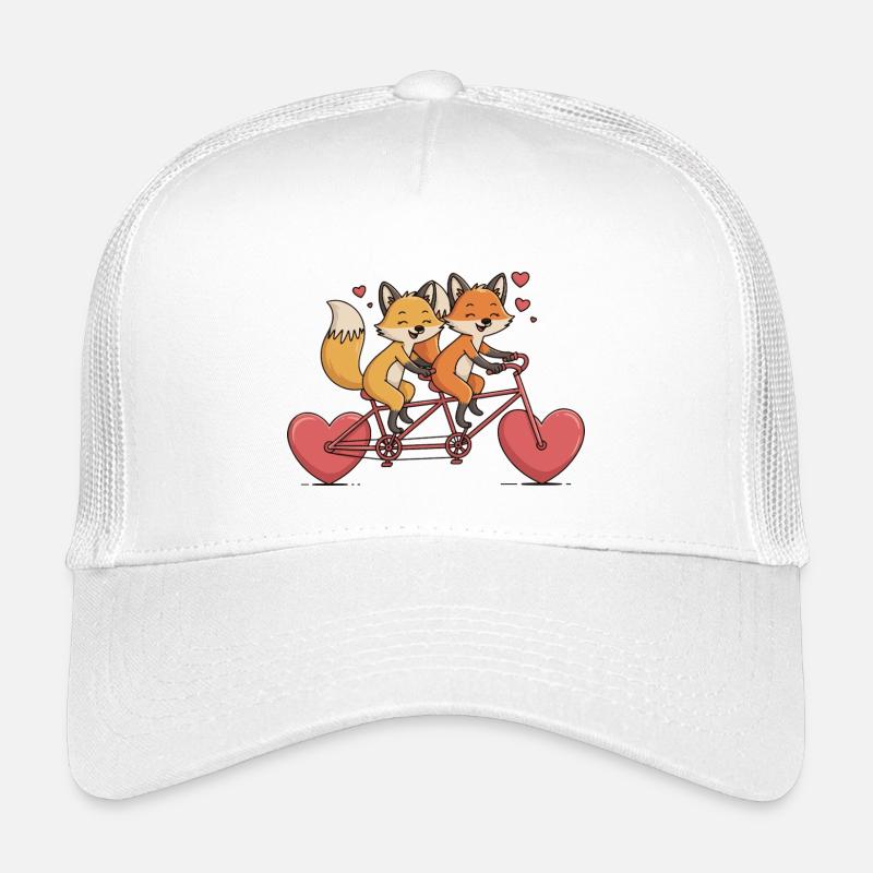 Foxen-Tandem mit Herzliebe fuchs paar Kinder Trucker-Cap