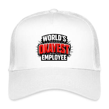 World's okayest employee Arbeitskollege - Kinder Trucker-Cap - Weiß - Vorne