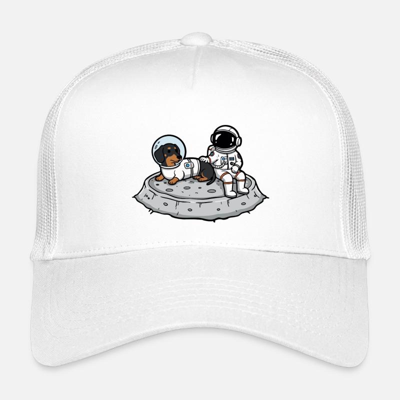 Astronaut Dog Dachshund Moon Space Kids’ Trucker Cap