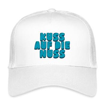 Kuss auf die Nuss - Kinder Trucker-Cap - Weiß - Vorne