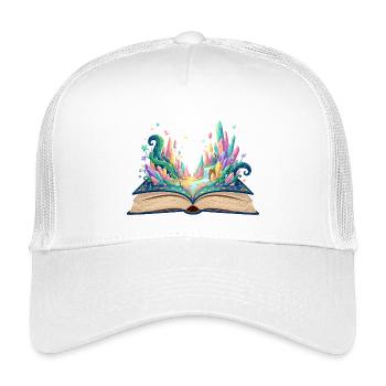 Dream World Awakens from Book Pages Fantasy Book - Kids’ Trucker Cap - white - Front