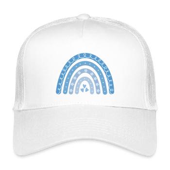 Boho Regenbogen blau - Kinder Trucker-Cap - Weiß - Vorne