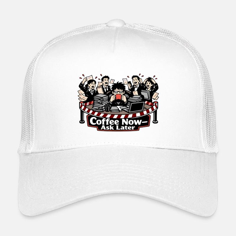 Kaffee Jetzt – Fragen Später Kinder Trucker-Cap