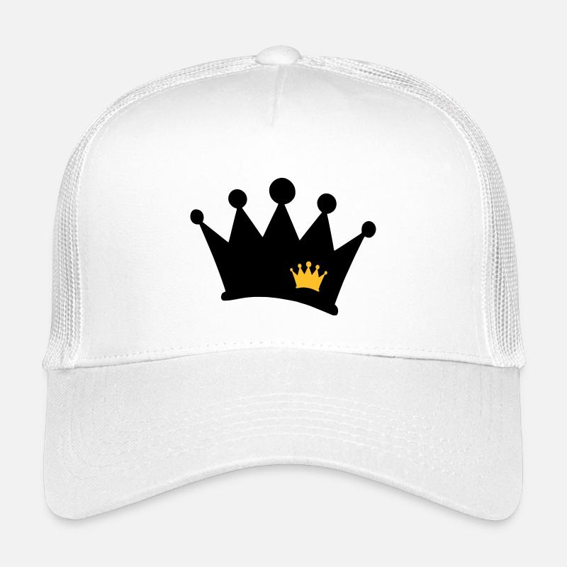 crown symbol - Kids’ Trucker Cap - white
