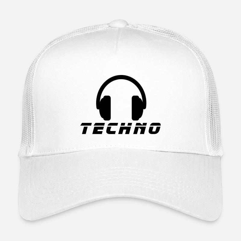 Techno Music - Kinder Trucker-Cap - Weiß