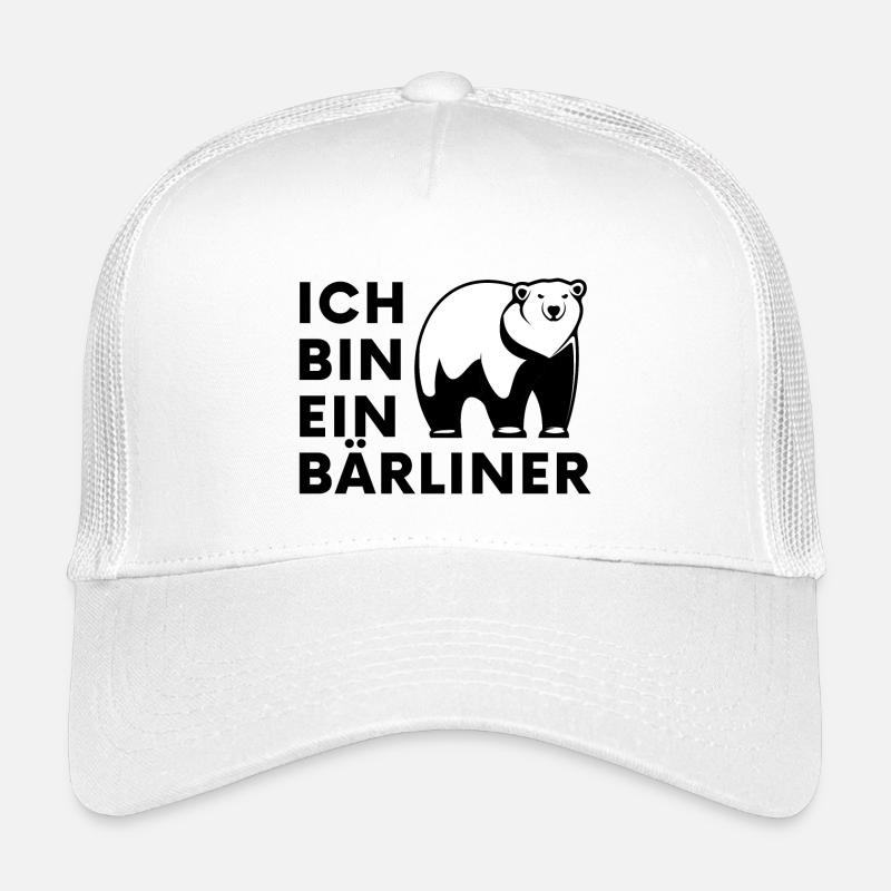 Polar Bären Silhouette Kontrast - Kinder Trucker-Cap - Weiß