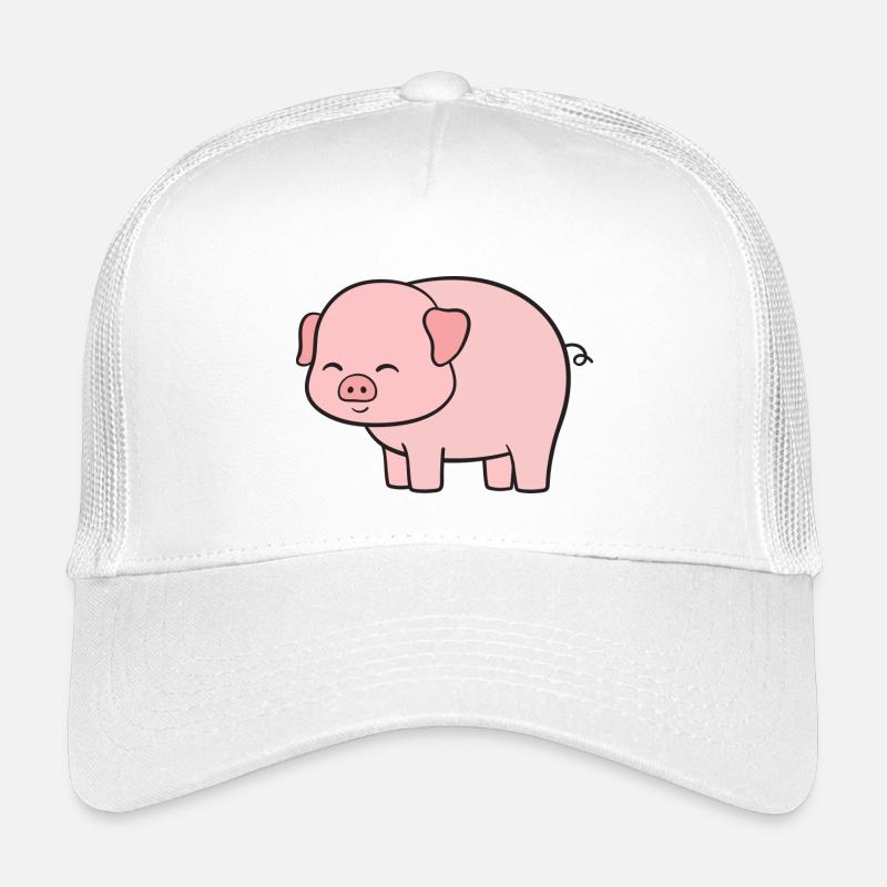 Schwein Schweine - Kinder Trucker-Cap - Weiß