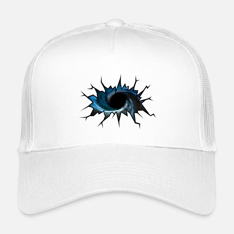 Schwarzes Loch - Kinder Trucker-Cap - Weiß